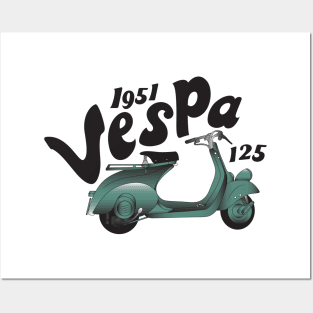 1951 Vespa 125 Posters and Art